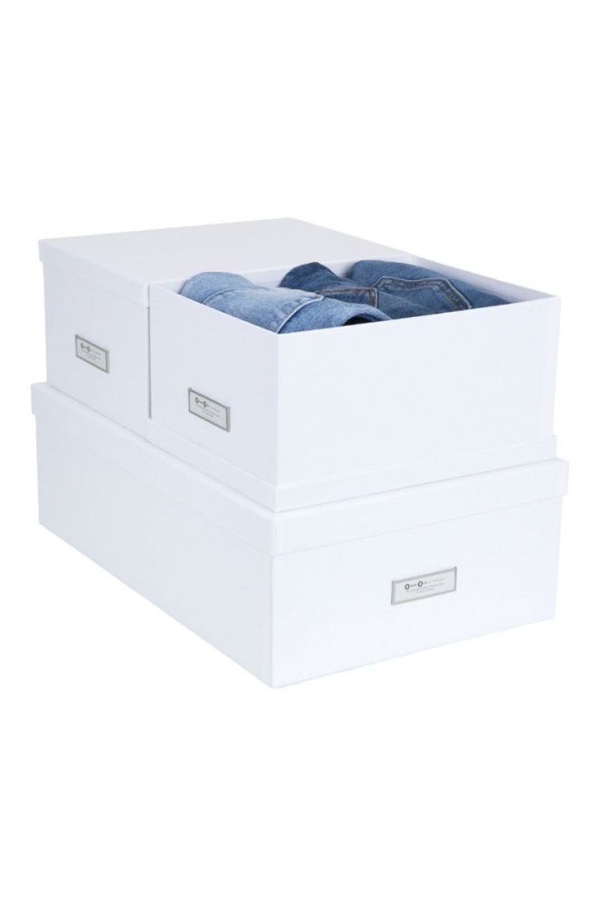 Bigso Box of Sweden Набор коробок для хранения Inge (3-pack) цвет белый (2103822) фото 4