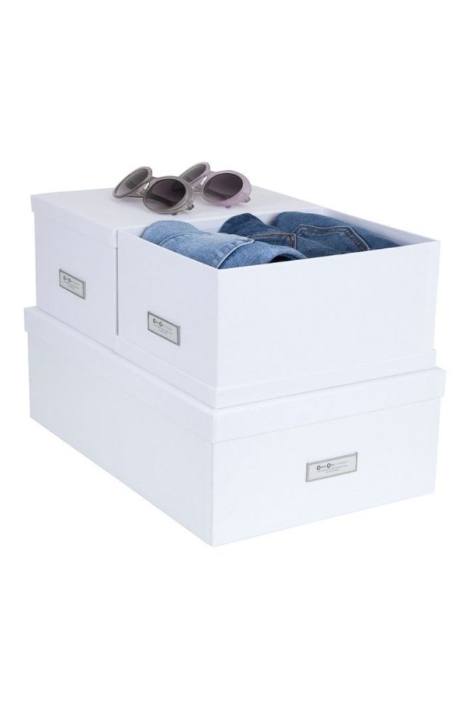 Bigso Box of Sweden Набор коробок для хранения Inge (3-pack) цвет белый (2103822) фото 5