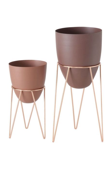 Boltze Набір квіткових горщиків зі стелажем (2-pack) колір барвистий Boltze Набір квіткових горщиків зі стелажем (2-pack) колір барвистий