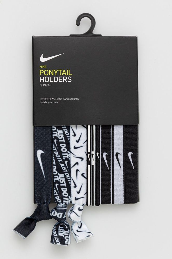 Резинки для волосся Nike (9-pack) колір чорний