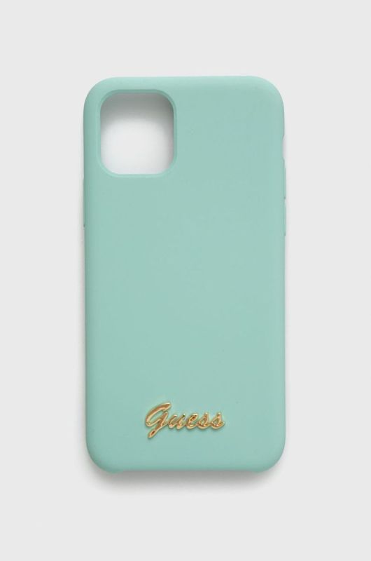 Чохол на телефон Guess колір бірюзовий