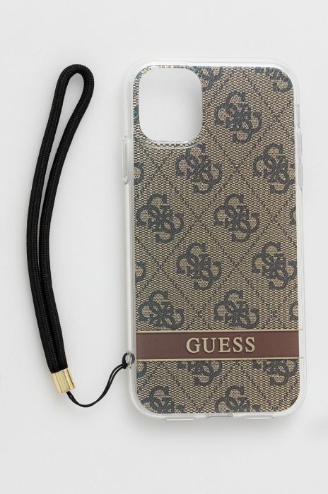 Чохол на телефон Guess Iphone 11 колір коричневий