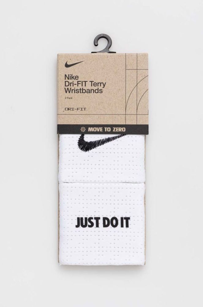 Напульсники Nike 2-pack колір білий (2839915) фото 2