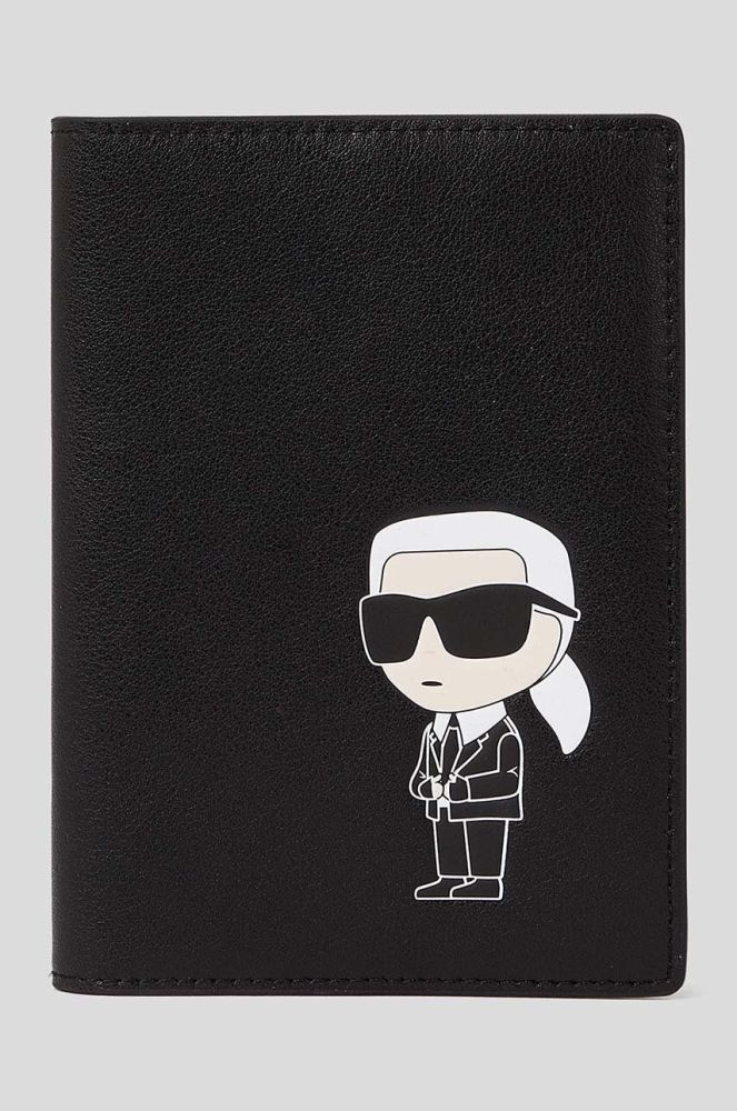 Шкіряний чохол на банківські карти Karl Lagerfeld колір чорний (3350927)