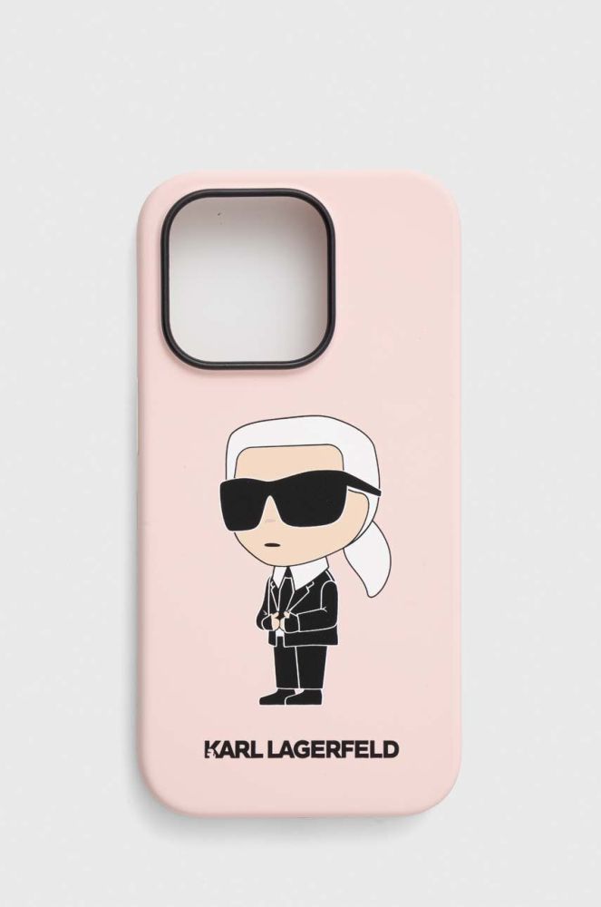 Чохол на телефон Karl Lagerfeld iPhone 14 Pro 6,1 колір рожевий