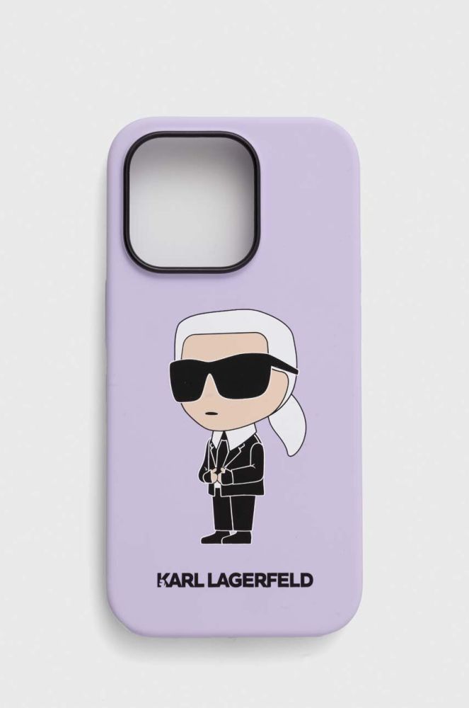 Чохол на телефон Karl Lagerfeld iPhone 14 Pro 6,1 колір фіолетовий