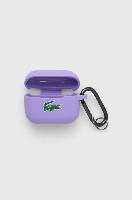 Чохол для навушників Lacoste AirPods Pro 2 колір фіолетовий Чохол для навушників Lacoste AirPods Pro 2 колір фіолетовий