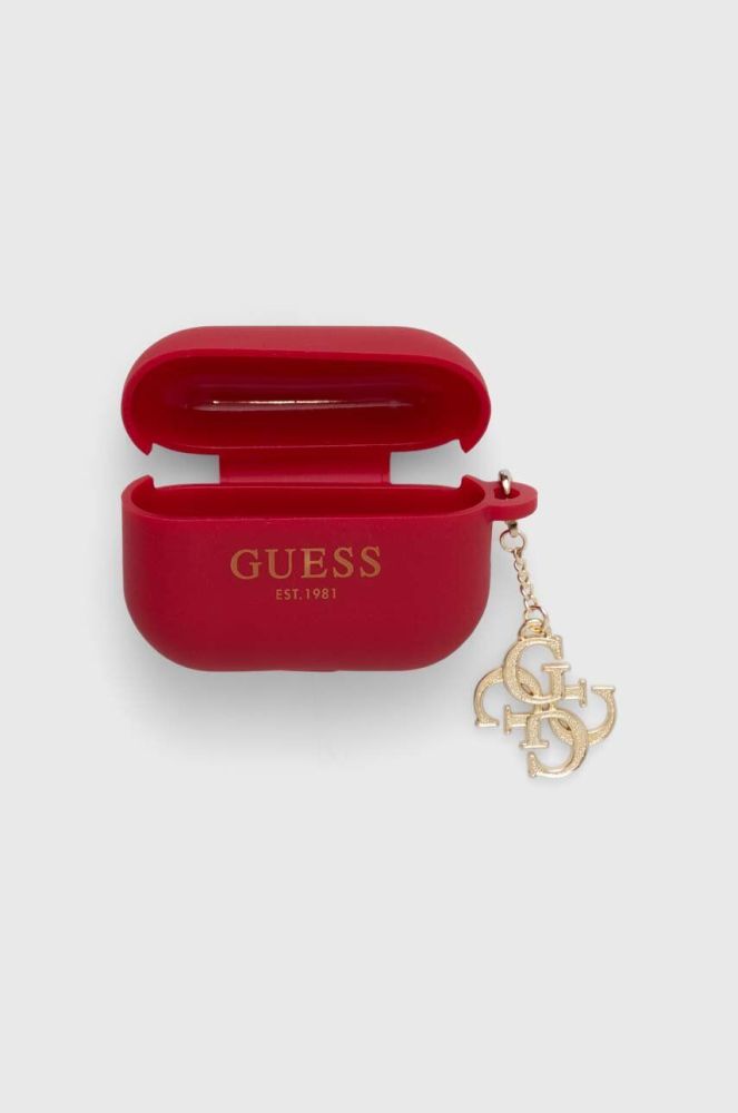 Чохол для airpods pro Guess 2 колір бордовий