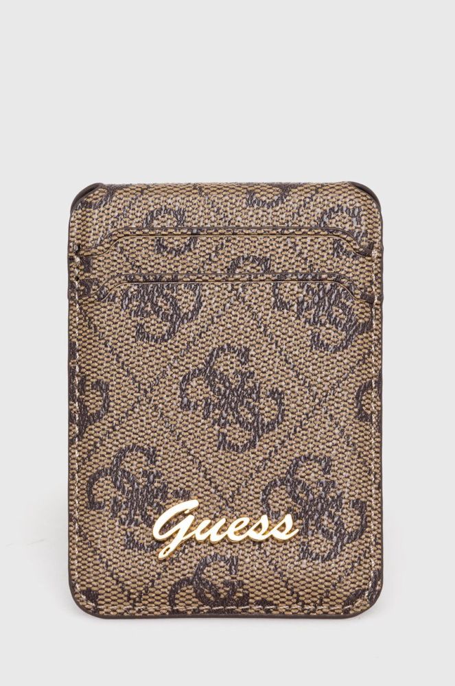 Чохол на банківські карти на магніті Guess колір коричневий (3553321)