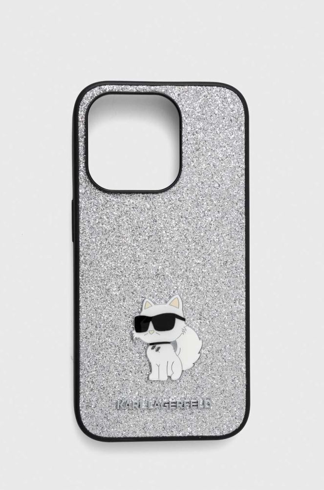 Чохол на телефон Karl Lagerfeld iPhone 15 Pro 6.1 колір срібний