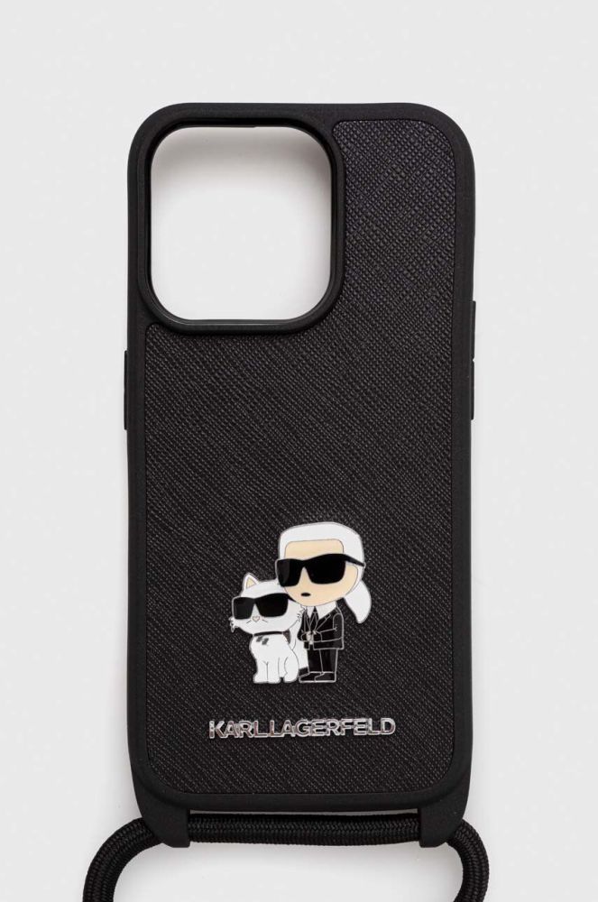 Чохол на телефон Karl Lagerfeld iPhone 15 Pro 6.1 колір чорний