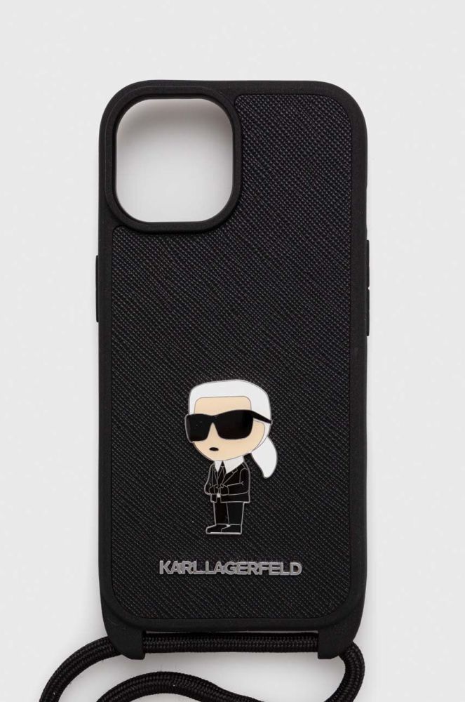 Чохол на телефон Karl Lagerfeld iPhone 15 6.1 колір чорний (3649400)