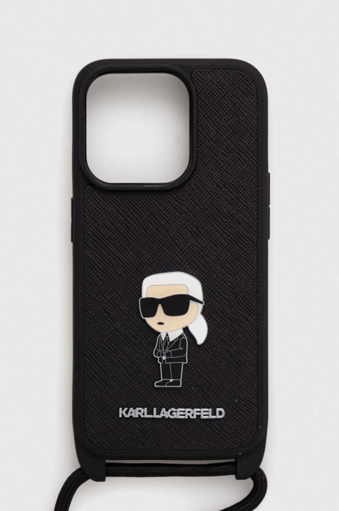 Чохол на телефон Karl Lagerfeld iPhone 15 Pro 6.1 колір чорний (3649399)