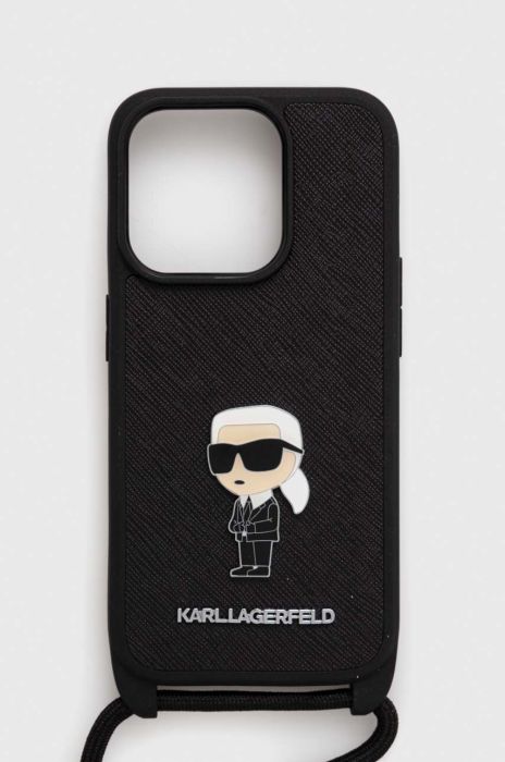 Чохол на телефон Karl Lagerfeld iPhone 15 Pro 6.1 колір чорний (3649399) Чохол на телефон Karl Lagerfeld iPhone 15 Pro 6.1 колір чорний (3649399)