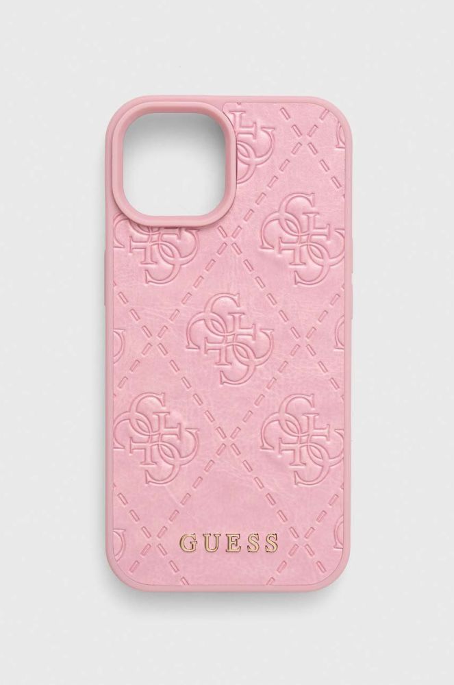 Чохол на телефон Guess iPhone 15 6.1 колір рожевий (3647087)