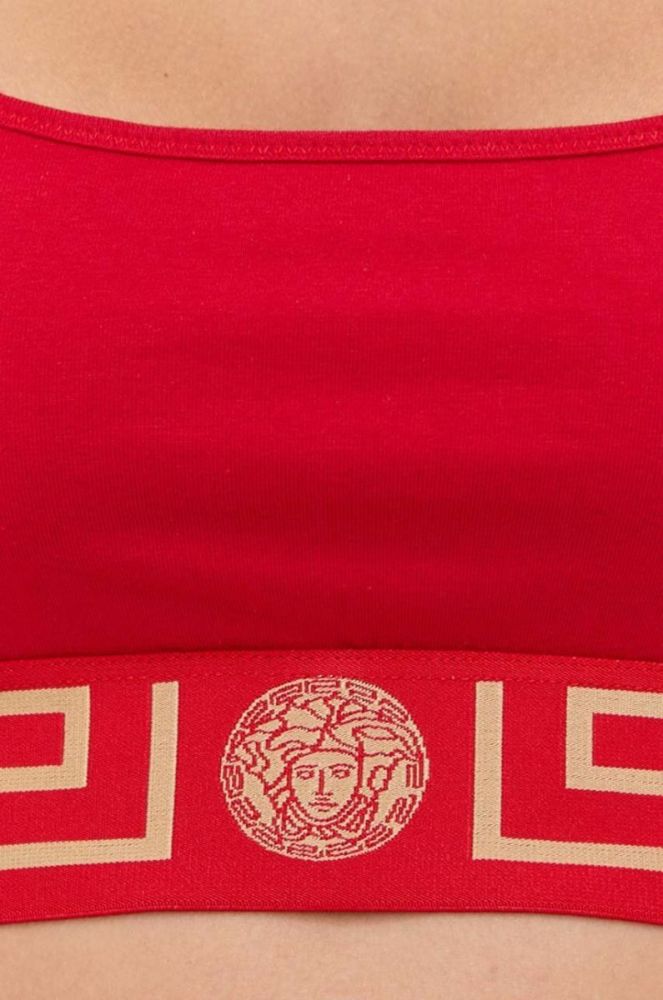 Бюстгальтер Versace колір червоний гладкий фото 3