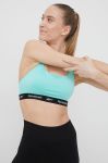 Спортивний бюстгальтер Reebok Dollie F9763 колір зелений однотонний Спортивний бюстгальтер Reebok Dollie F9763 колір зелений однотонний
