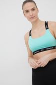 Спортивний бюстгальтер Reebok Dollie F9763 колір зелений однотонний