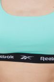 Спортивний бюстгальтер Reebok Dollie F9763 колір зелений однотонний