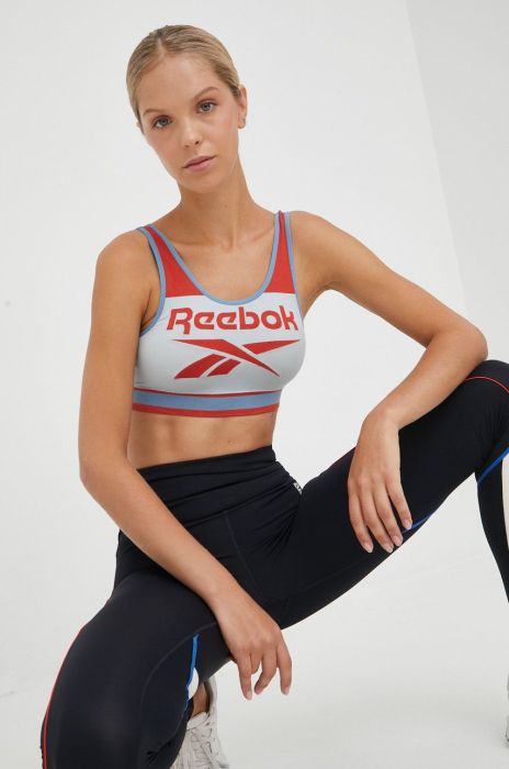 Спортивний бюстгальтер Reebok візерунок колір блакитний (2611374)