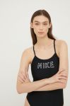 Суцільний купальник Nike Cutout колір чорний м'яка чашечка Суцільний купальник Nike Cutout колір чорний м'яка чашечка