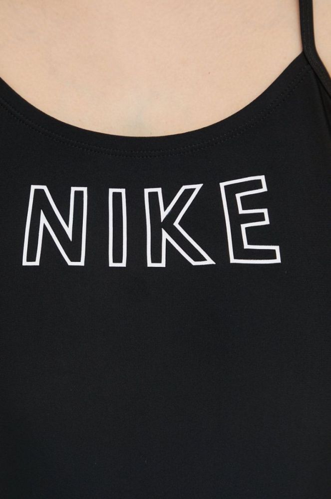 Суцільний купальник Nike Cutout колір чорний м'яка чашечка фото 4