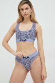 Спортивний бюстгальтер Fila колір фіолетовий візерунок