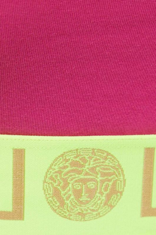 Кроп-топ жіночий бавовняний з еластаном Versace колір рожевий фото 4