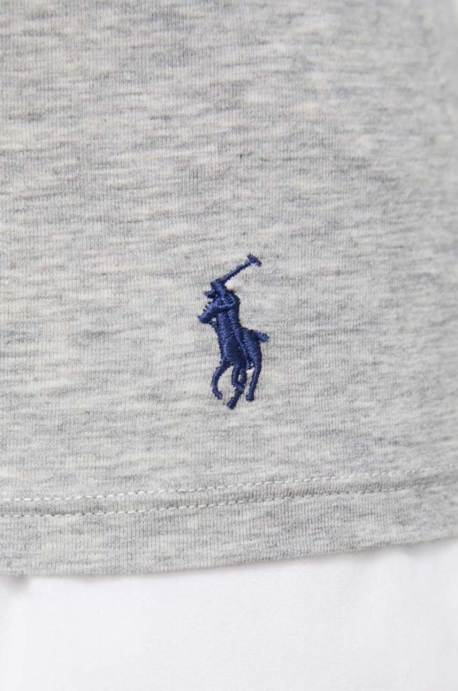 Піжамна футболка Polo Ralph Lauren колір сірий фото 5