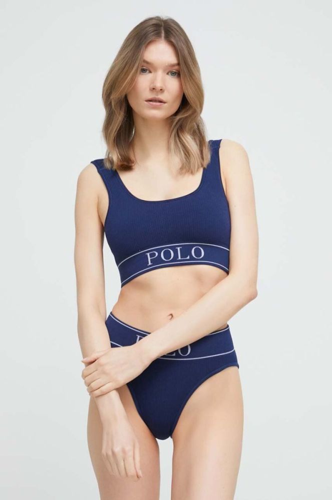 Бюстгальтер Polo Ralph Lauren колір синій однотонний (3216143) фото 2