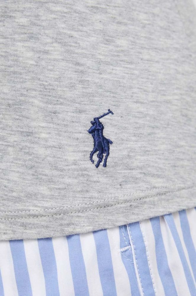 Піжамний топ Polo Ralph Lauren колір сірий фото 5