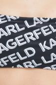 Купальний бюстгальтер Karl Lagerfeld колір чорний злегка ущільнена чашечка (3135429)