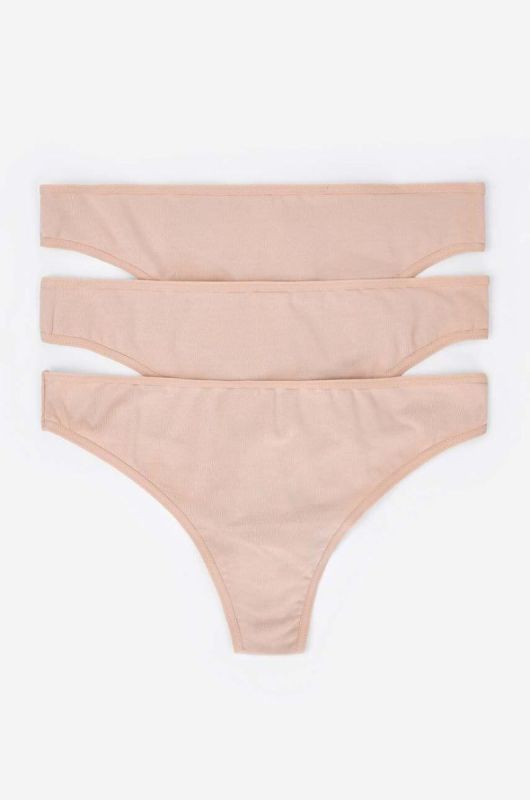 Стринги women'secret 3-pack колір бежевий фото 2