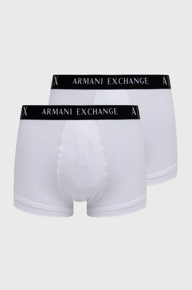Боксери Armani Exchange (2-pack) чоловічі колір білий