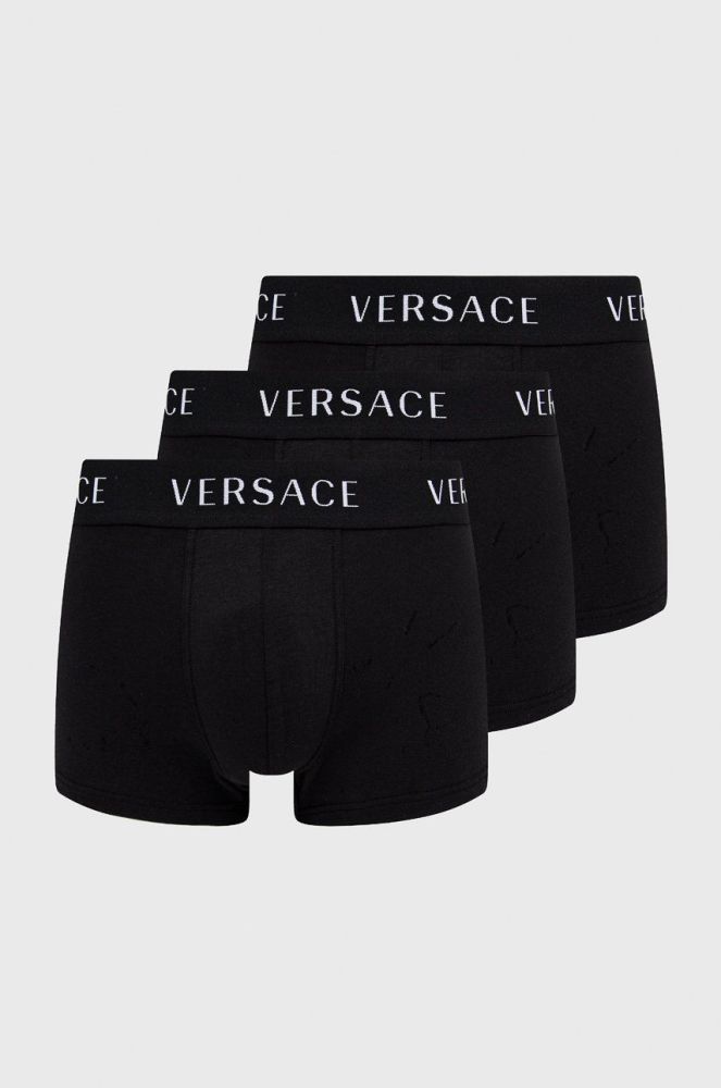 Боксери Versace (3-pack) чоловічі колір чорний