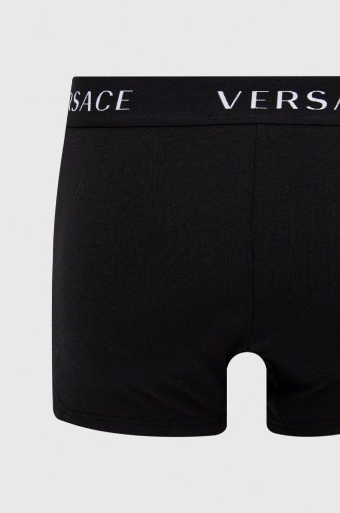 Боксери Versace (3-pack) чоловічі колір чорний фото 2