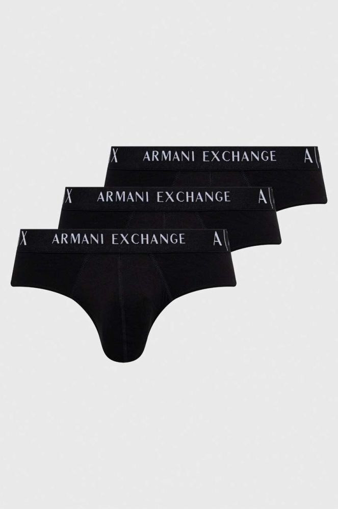 Сліпи Armani Exchange 3-pack чоловічі колір чорний (3102603)