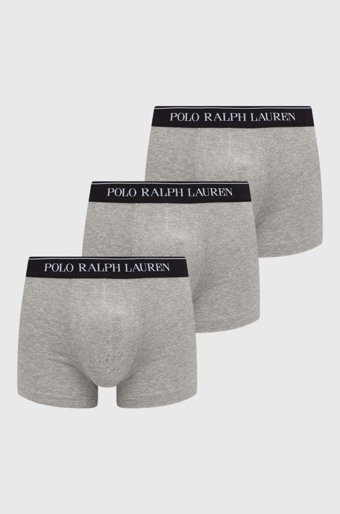 Боксери Polo Ralph Lauren 3-pack чоловічі колір сірий (3388050)