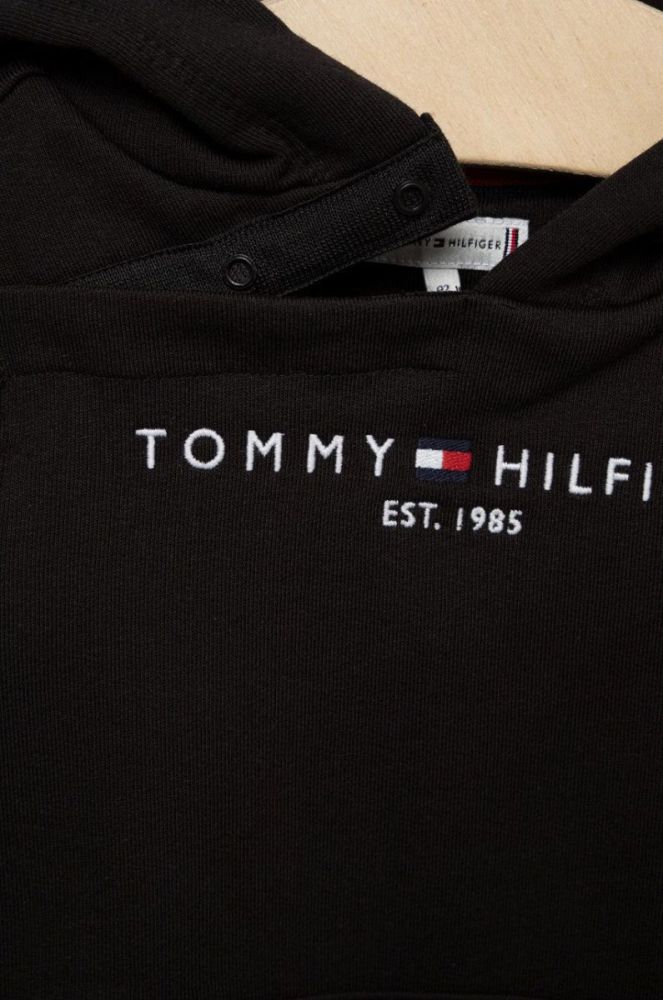 Дитяча бавовняна кофта Tommy Hilfiger колір чорний з аплікацією (2557832) фото 3