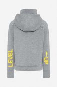 Дитяча кофта Lego колір сірий з капюшоном з принтом Bluza Lego Wear Lwsaipal 609 Hoodie 11010566 590