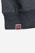 Дитяча бавовняна кофта Lego колір сірий з капюшоном однотонна Bluza Lego Wear Full Zip Hoodie 12010642 995