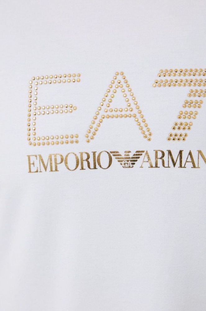 Кофта EA7 Emporio Armani жіноча колір білий з аплікацією (2502718) фото 6