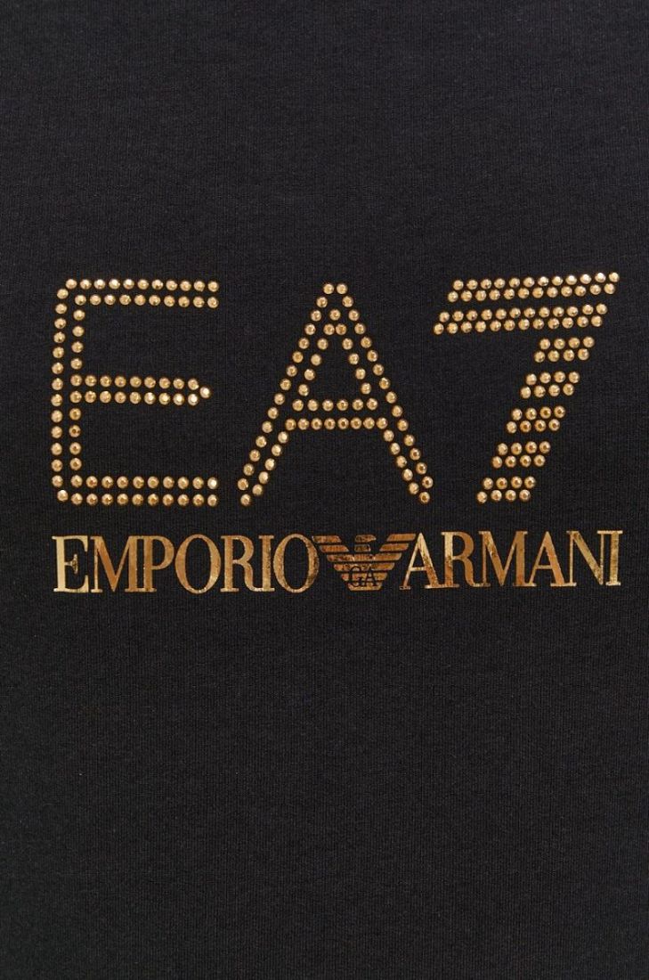 Кофта EA7 Emporio Armani жіноча колір чорний з аплікацією (1456828)
