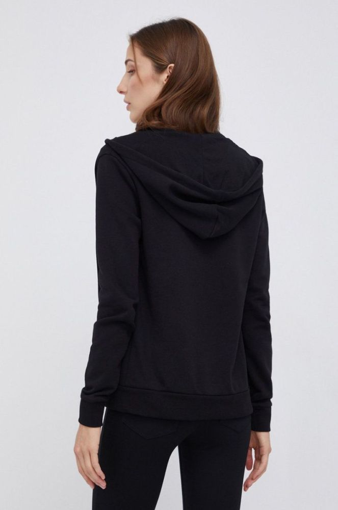 Бавовняна кофта Armani Exchange жіноча колір чорний з аплікацією (1768245) фото 3