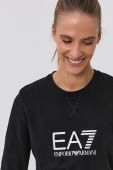 Кофта EA7 Emporio Armani жіноча колір чорний з принтом (1583736)