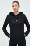 Кофта EA7 Emporio Armani жіноча колір чорний з капюшоном з принтом (3385615) Кофта EA7 Emporio Armani жіноча колір чорний з капюшоном з принтом (3385615)