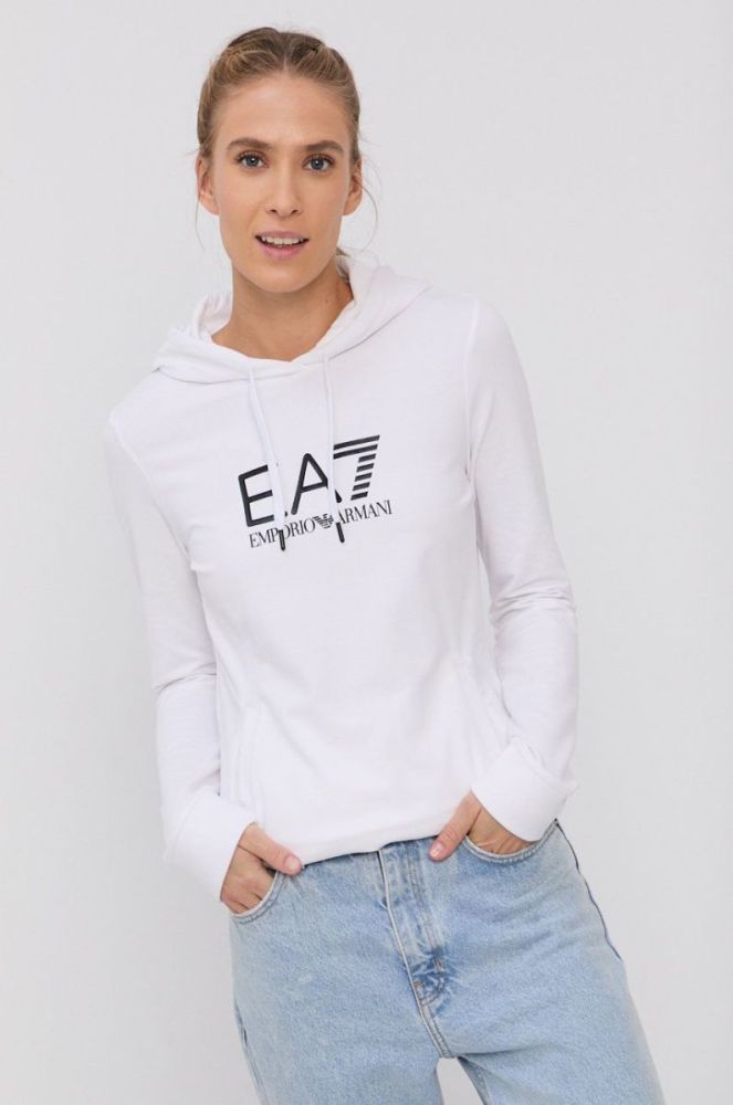 Кофта EA7 Emporio Armani жіноча колір білий гладка (1589661) фото 4