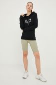 Кофта EA7 Emporio Armani жіноча колір чорний однотонна (2546418)