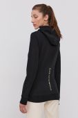 Кофта EA7 Emporio Armani жіноча колір чорний гладка