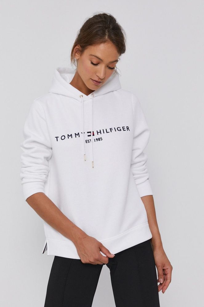 Кофта Tommy Hilfiger жіноча колір білий з аплікацією (1525954)